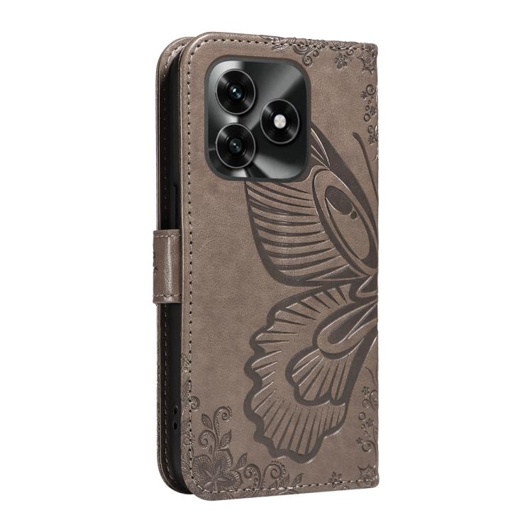 For Honor X5c Plus Swallowtail Butterfly Embossed Leather Phone Case