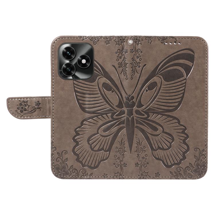 For Honor X5c Plus Swallowtail Butterfly Embossed Leather Phone Case