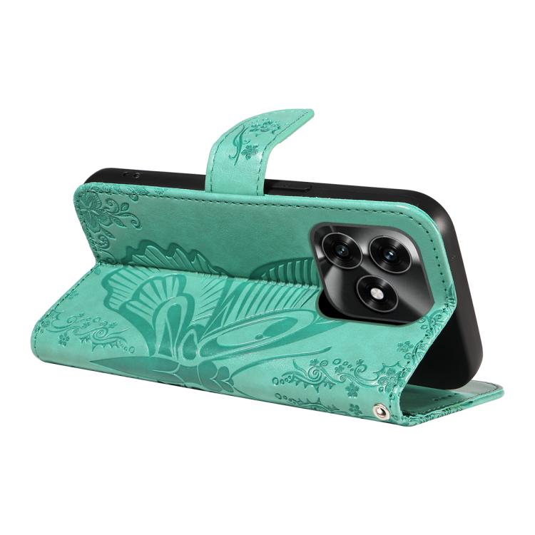 For Honor X5c Plus Swallowtail Butterfly Embossed Leather Phone Case