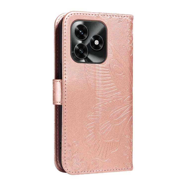 For Honor X5c Plus Swallowtail Butterfly Embossed Leather Phone Case