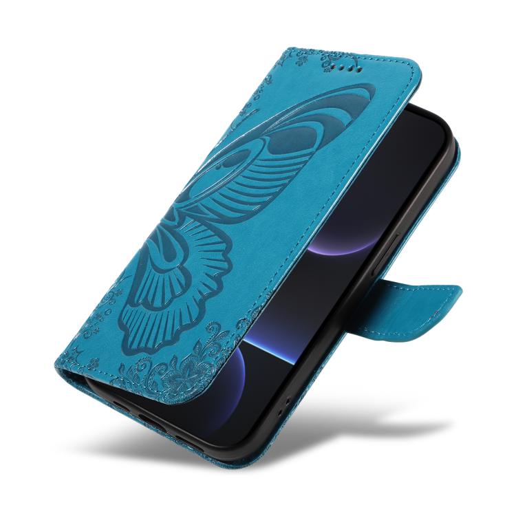 For Honor 500 Pro Global 155.8mm Swallowtail Butterfly Embossed Leather Phone Case