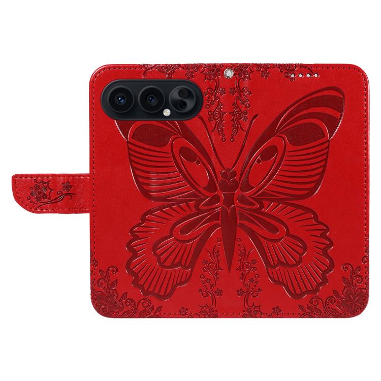 For Honor 500 Pro Global 155.8mm Swallowtail Butterfly Embossed Leather Phone Case