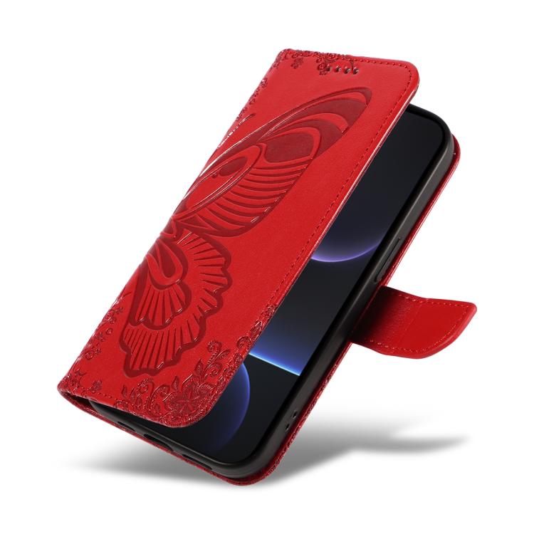 For Honor 500 Pro Global 155.8mm Swallowtail Butterfly Embossed Leather Phone Case