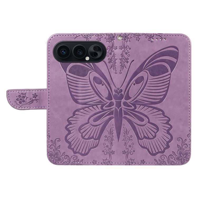 For Honor 500 Pro Global 155.8mm Swallowtail Butterfly Embossed Leather Phone Case