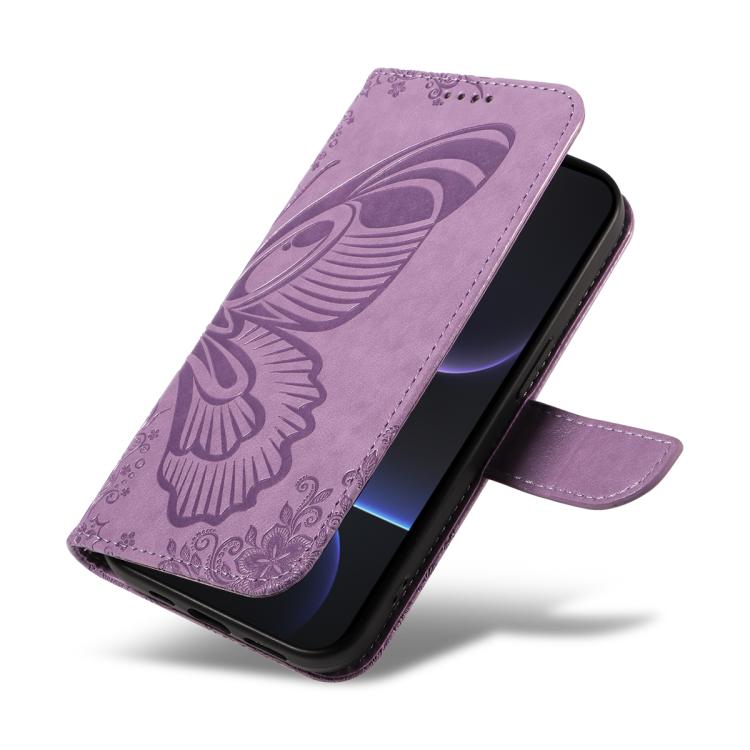 For Honor 500 Pro Global 155.8mm Swallowtail Butterfly Embossed Leather Phone Case