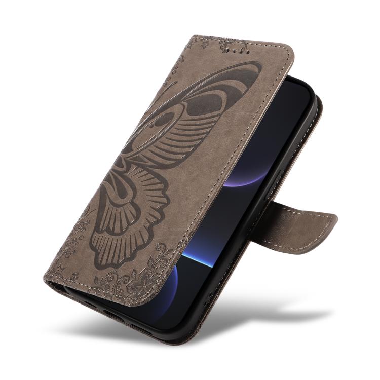 For Honor 500 Pro Global 155.8mm Swallowtail Butterfly Embossed Leather Phone Case