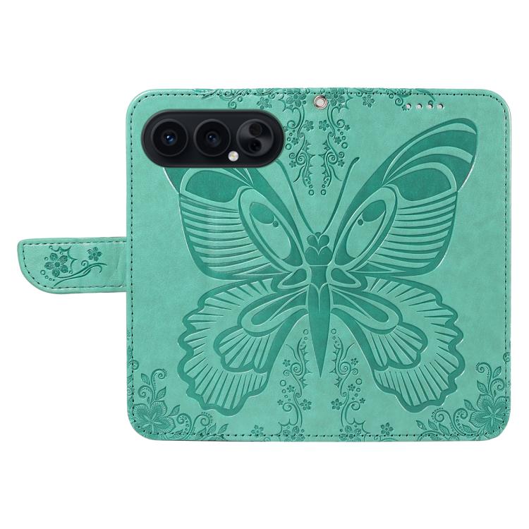 For Honor 500 Pro Global 155.8mm Swallowtail Butterfly Embossed Leather Phone Case