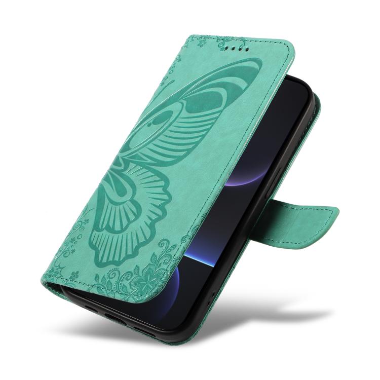 For Honor 500 Pro Global 155.8mm Swallowtail Butterfly Embossed Leather Phone Case