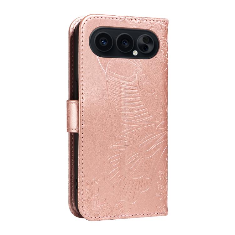 For Honor 500 Pro Global 155.8mm Swallowtail Butterfly Embossed Leather Phone Case