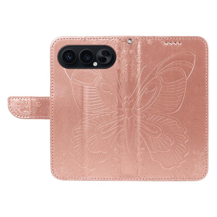 For Honor 500 Pro Global 155.8mm Swallowtail Butterfly Embossed Leather Phone Case
