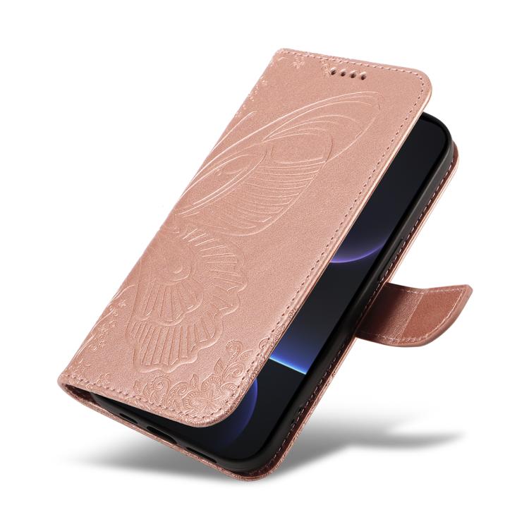 For Honor 500 Pro Global 155.8mm Swallowtail Butterfly Embossed Leather Phone Case