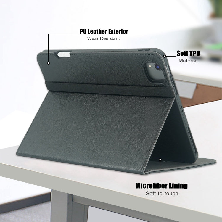 For iPad Air 11 2026 / 2025 / 2024 Front Stand Smart TPU Leather Tablet Case