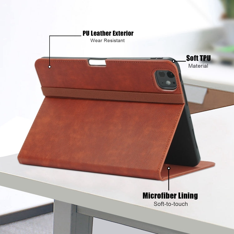 For iPad Pro 11 2025 / 2024 Front Stand Smart TPU Leather Tablet Case