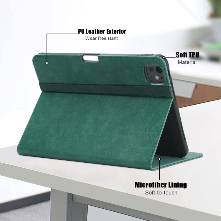 For iPad Pro 11 2025 / 2024 Front Stand Smart TPU Leather Tablet Case
