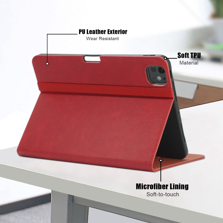 For iPad Pro 11 2025 / 2024 Front Stand Smart TPU Leather Tablet Case