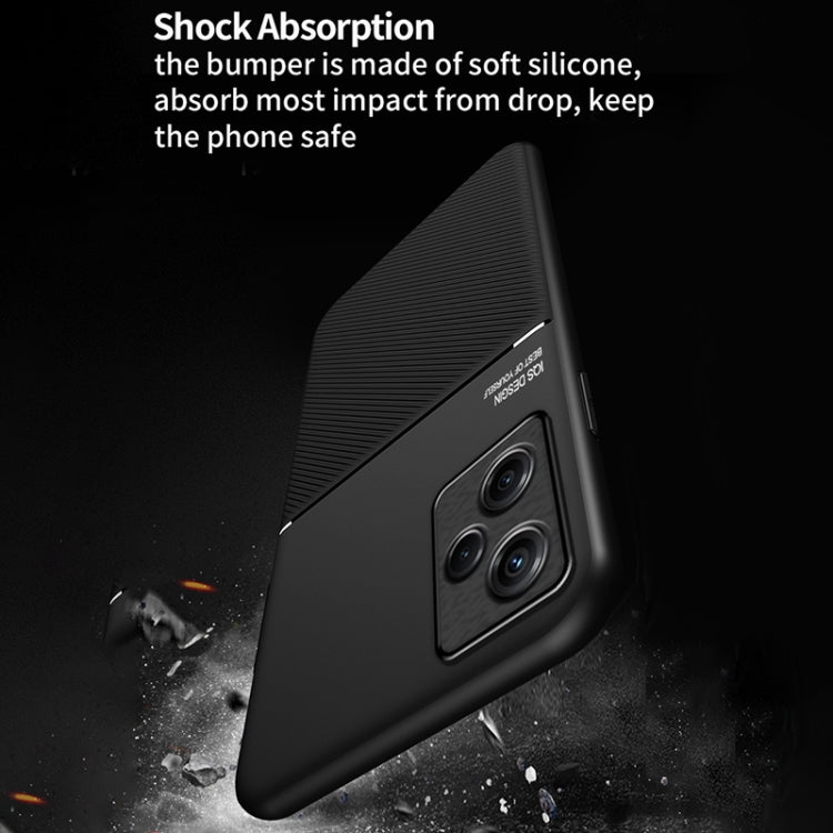 For Infinix Hot 30i Classic Tilt Strip Grain Magnetic PC Hybrid TPU Phone Case