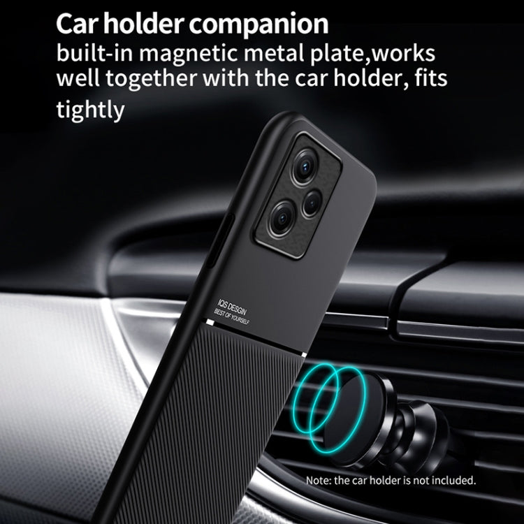 For Infinix Hot 30i Classic Tilt Strip Grain Magnetic PC Hybrid TPU Phone Case