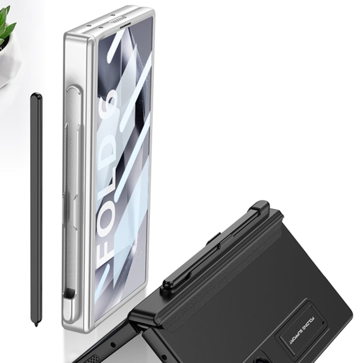 For Samsung Galaxy Z Fold6 GKK Integrated Full Coverage Magnetic Fold Phone Case with Pen Slot, Not Included Pen