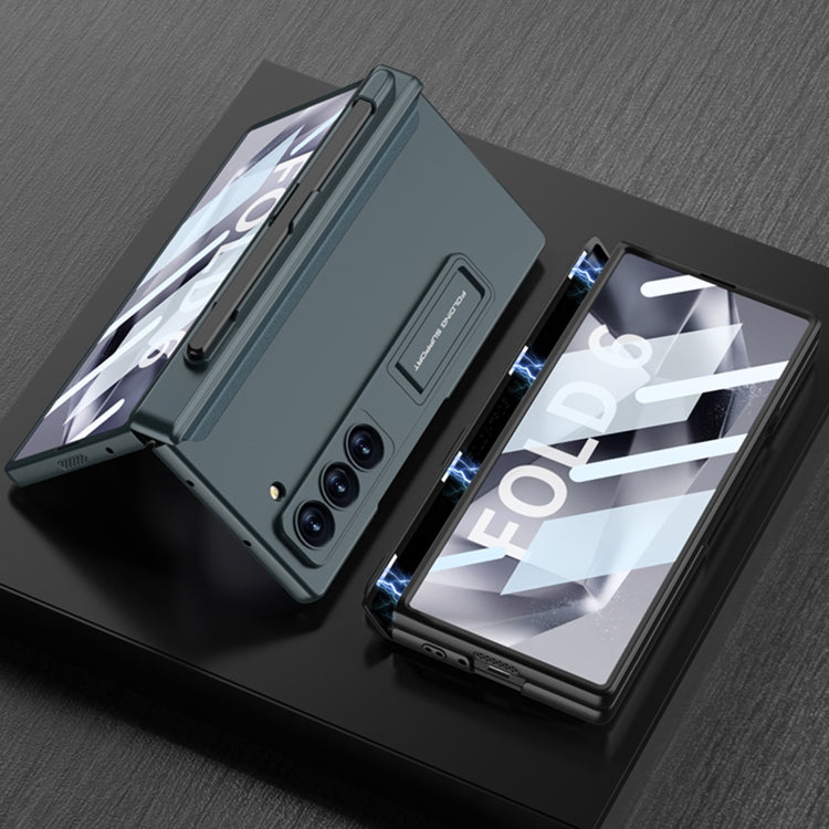 For Samsung Galaxy Z Fold6 GKK Integrated Full Coverage Magnetic Fold Phone Case with Pen Slot, Not Included Pen