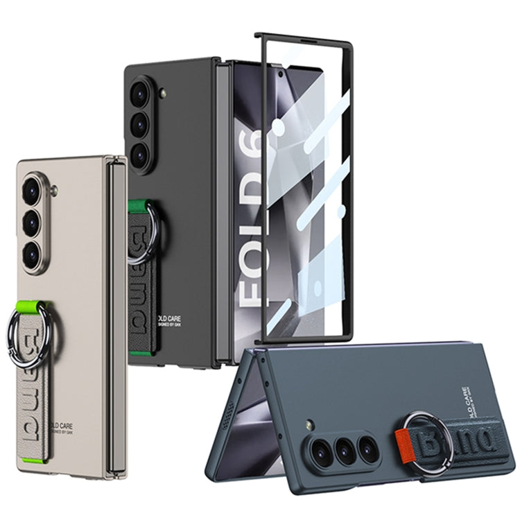 For Samsung Galaxy Z Fold6 GKK Integrated Accurate Hole Side Wrist Strap Ring Phone Case