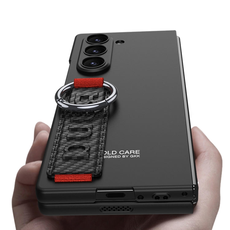 For Samsung Galaxy Z Fold6 GKK Integrated Accurate Hole Side Wrist Strap Ring Phone Case