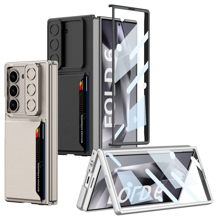 For Samsung Galaxy Z Fold6 GKK Integrated Ultra-thin Sliding Window Card Slot Phone Case