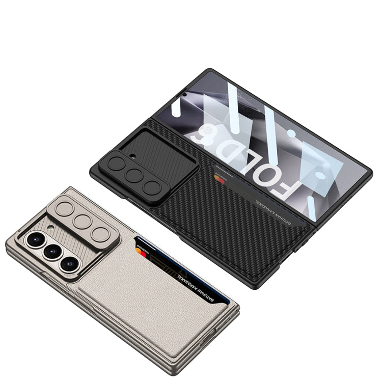 For Samsung Galaxy Z Fold6 GKK Integrated Ultra-thin Sliding Window Card Slot Phone Case
