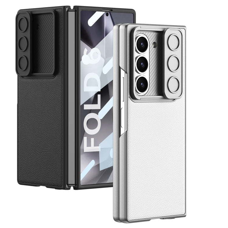 For Samsung Galaxy Z Fold6 GKK Integrated Ultra-thin Sliding Window Leather Phone Case