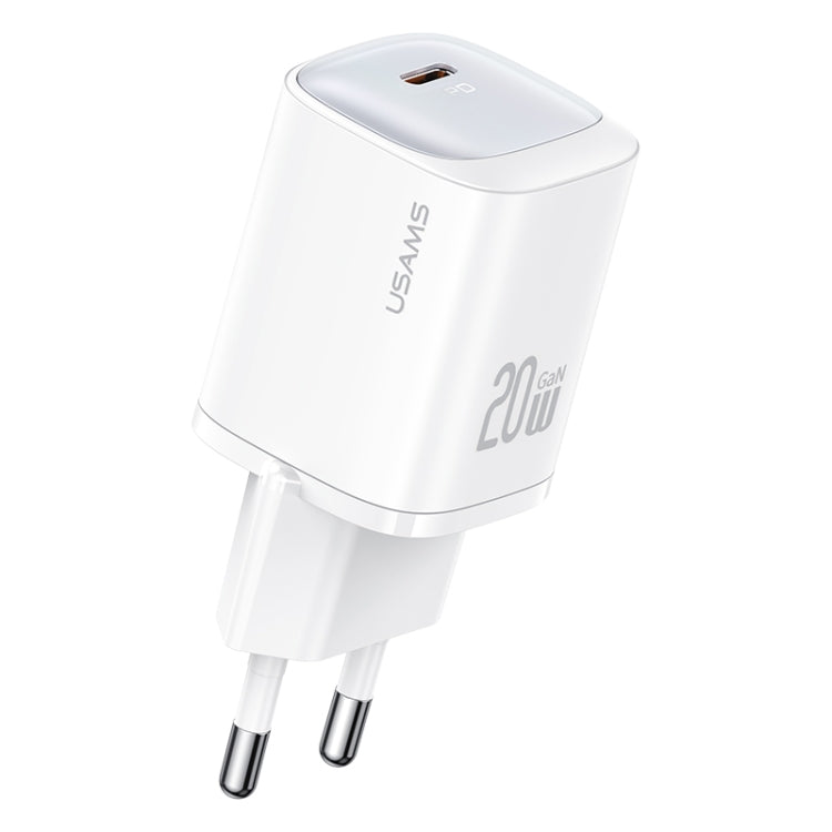 USAMS CC248 20W USB-C / Type-C GaN Fast Charger, EU Plug