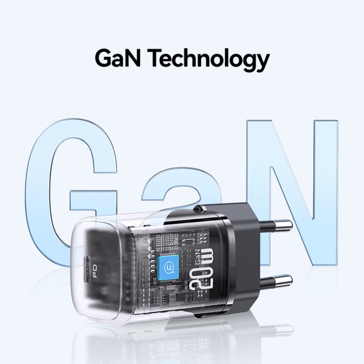 USAMS CC248 20W USB-C / Type-C GaN Fast Charger, EU Plug