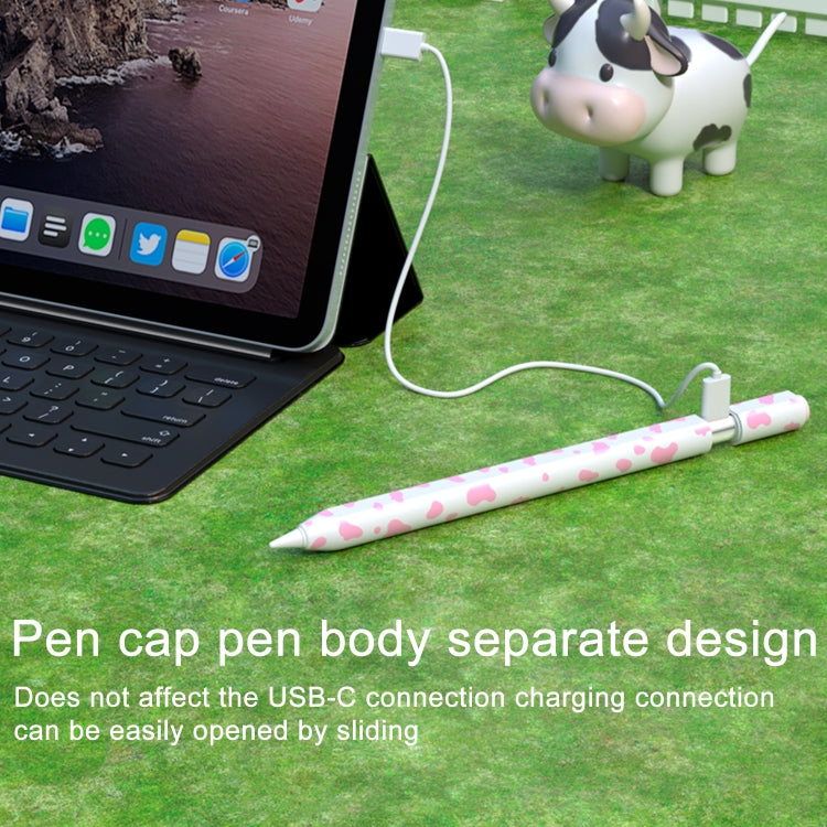 For Apple Pencil 1 Cow Pattern Stylus Silicone Protective Cover
