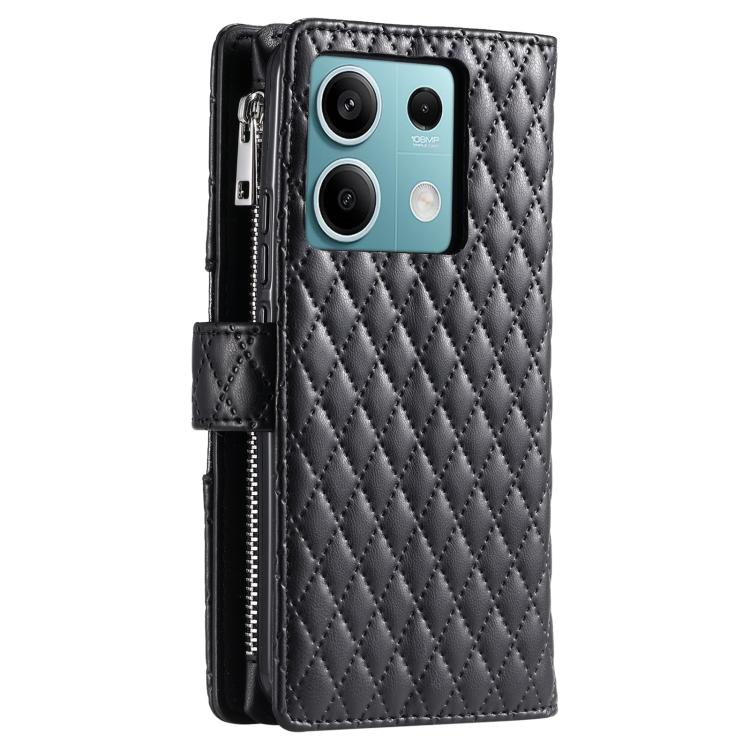 For Motorola Edge 60 Fusion Glitter Lattice Zipper Wallet Leather Phone Case