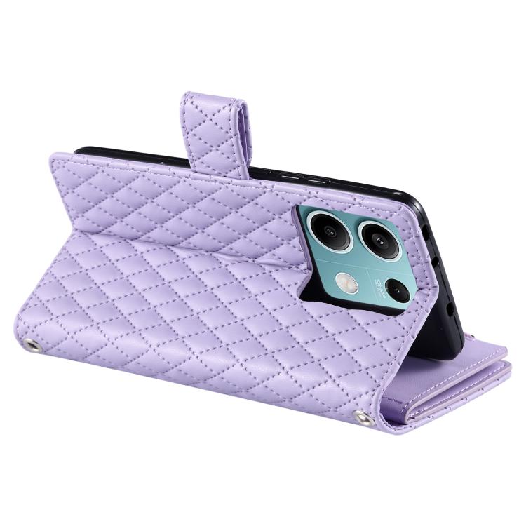 For Motorola Edge 60 Fusion Glitter Lattice Zipper Wallet Leather Phone Case
