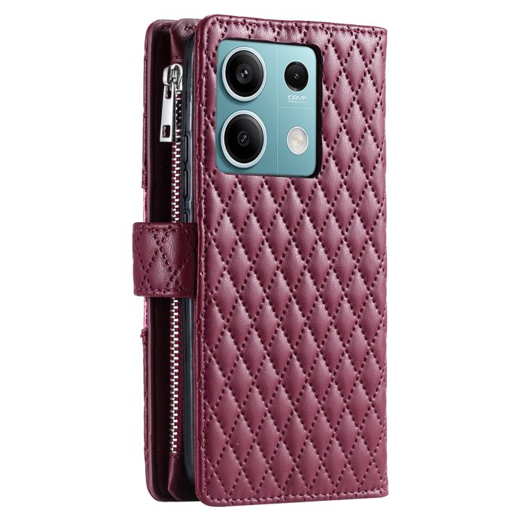For Motorola Edge 60 Fusion Glitter Lattice Zipper Wallet Leather Phone Case