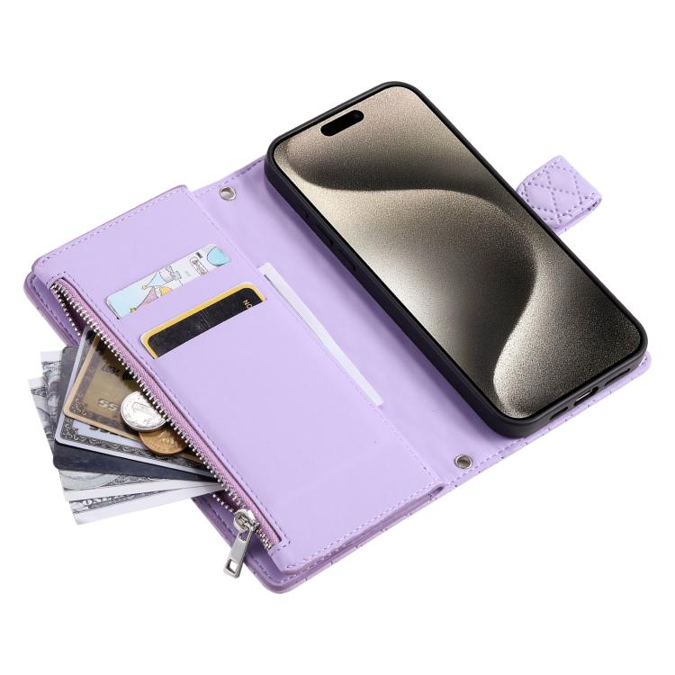 For Motorola Edge 60 Pro Glitter Lattice Zipper Wallet Leather Phone Case