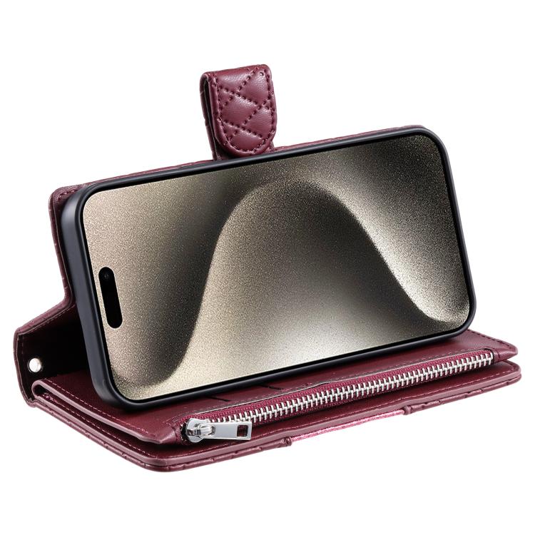 For Motorola Edge 60 Pro Glitter Lattice Zipper Wallet Leather Phone Case