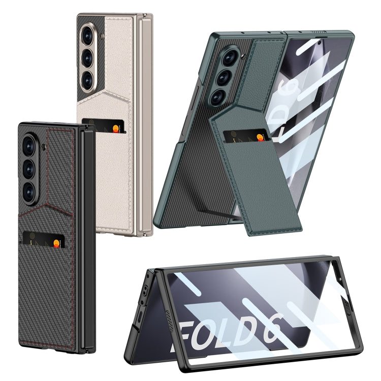 For Samsung Galaxy Z Fold6 GKK Integrated Rotor Bracket Recessed Card Bag Phone Case