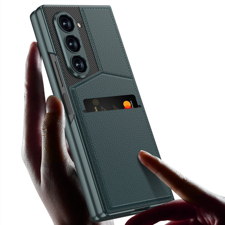 For Samsung Galaxy Z Fold6 GKK Integrated Rotor Bracket Recessed Card Bag Phone Case