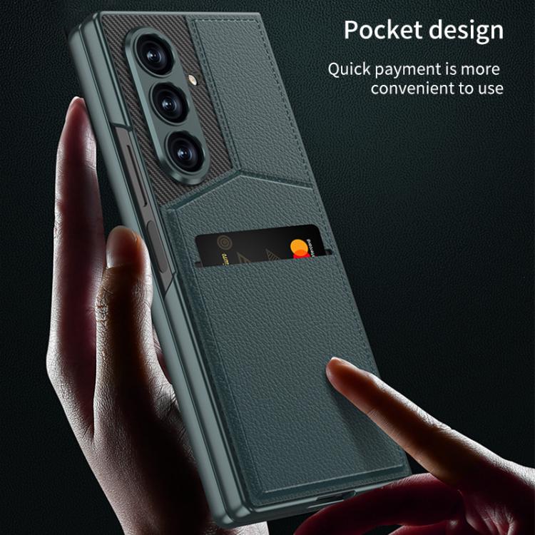 For Samsung Galaxy Z Fold7 5G GKK Integrated Rotor Bracket Recessed Card Bag Phone Case