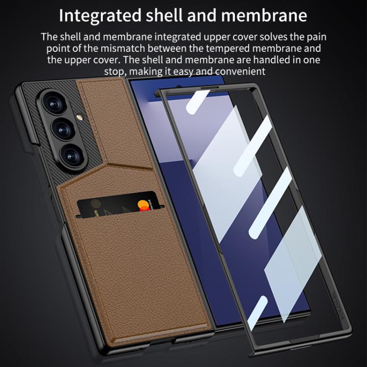 For Samsung Galaxy Z Fold7 5G GKK Integrated Rotor Bracket Recessed Card Bag Phone Case