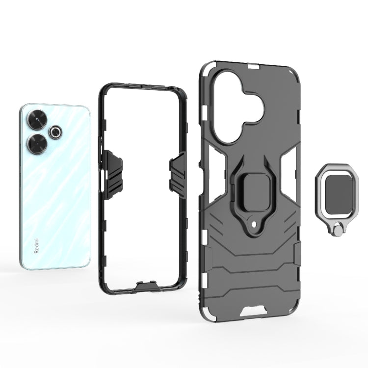 For Xiaomi Redmi 13 4G / Note 13R Magnetic Ring Holder PC + TPU Phone Case