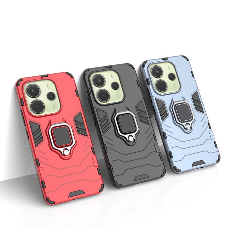 For Redmi Note 14 4G 163.25mm Magnetic Ring Holder PC + TPU Phone Case