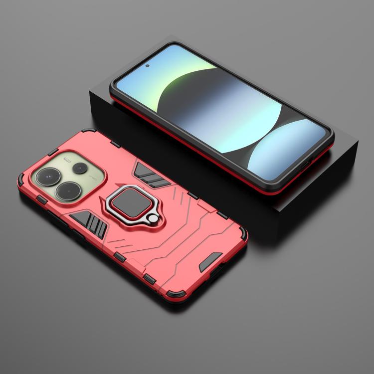 For Redmi Note 14 4G 163.25mm Magnetic Ring Holder PC + TPU Phone Case