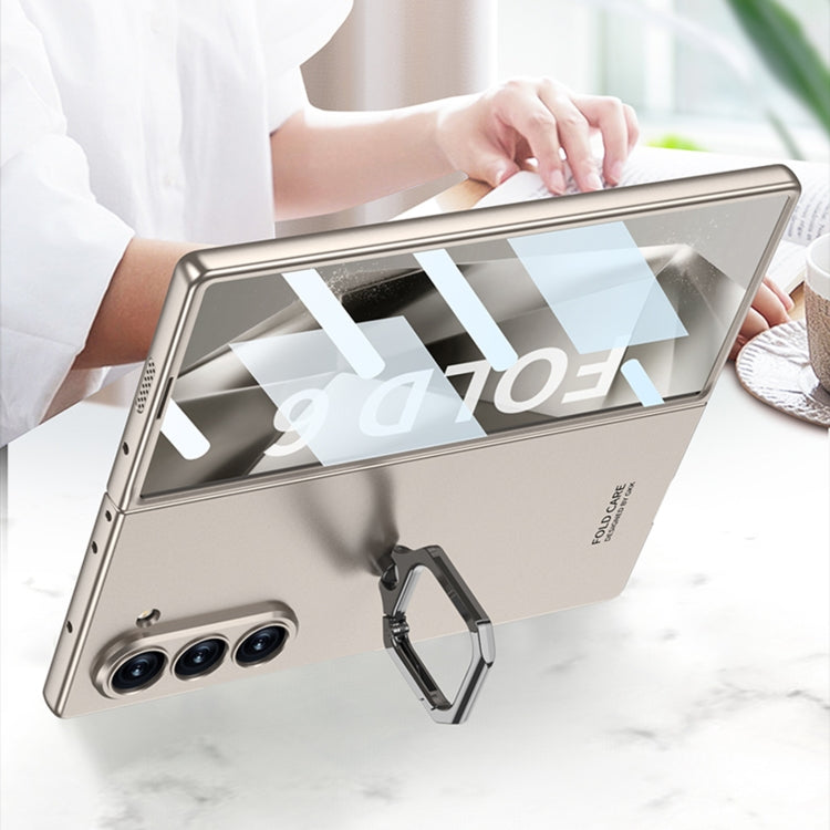 For Samsung Galaxy Z Fold6 GKK Integrated Accurate Hole Ultra-thin Square Ring Holder Phone Case