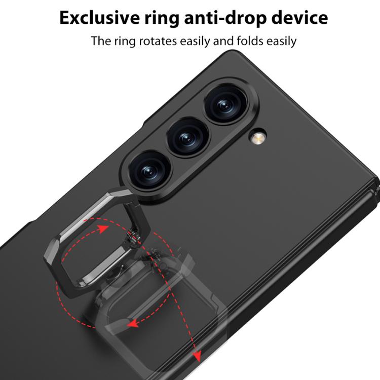 For Samsung Galaxy Z Fold7 5G GKK Integrated Accurate Hole Ultra-thin Square Ring Holder Phone Case