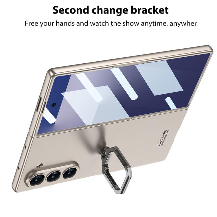 For Samsung Galaxy Z Fold7 5G GKK Integrated Accurate Hole Ultra-thin Square Ring Holder Phone Case