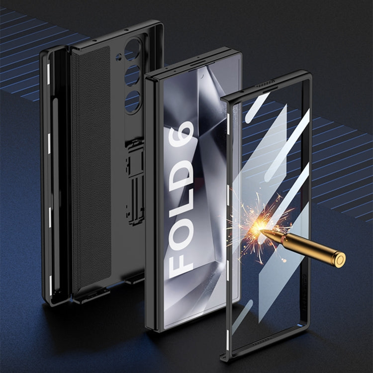 For Samsung Galaxy Z Fold6 GKK Integrated Magnetic Full Coverage Flip Phone Case with Pen Box, Not Included Pen