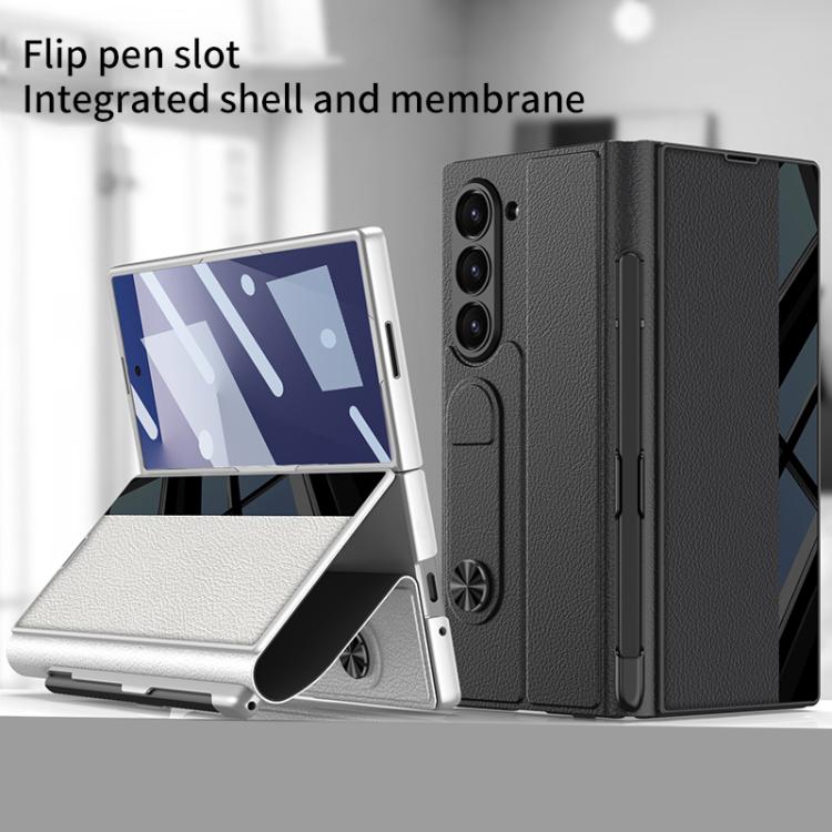 For Samsung Galaxy Z Fold7 5G GKK Integrated Full Coverage Flip Phone Case with Pen Slot, Not Included Pen
