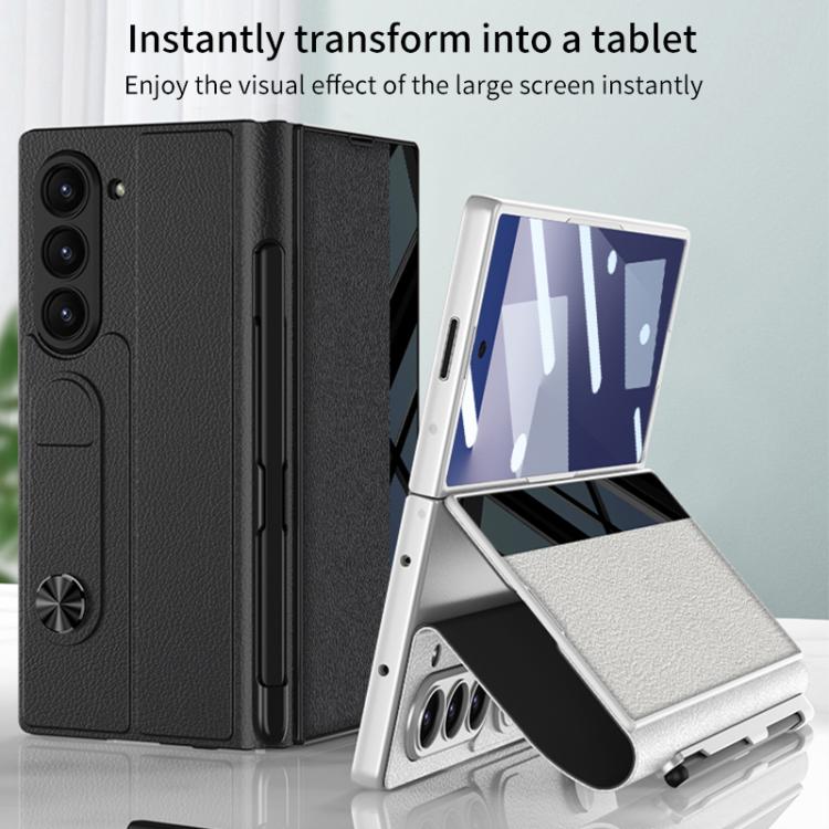 For Samsung Galaxy Z Fold7 5G GKK Integrated Full Coverage Flip Phone Case with Pen Slot, Not Included Pen