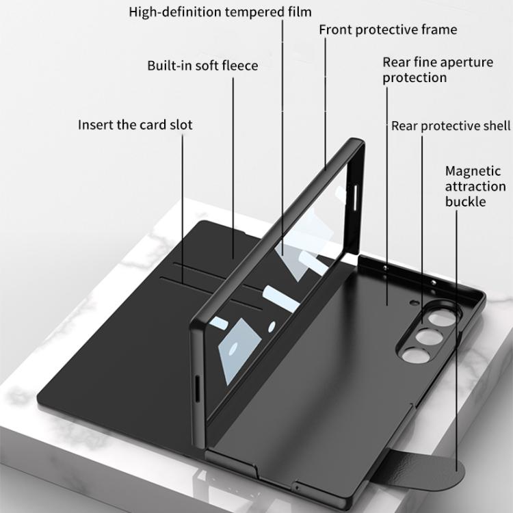 For Samsung Galaxy Z Fold7 5G GKK Integrated Full Coverage Flip Phone Case with Pen Slot, Not Included Pen